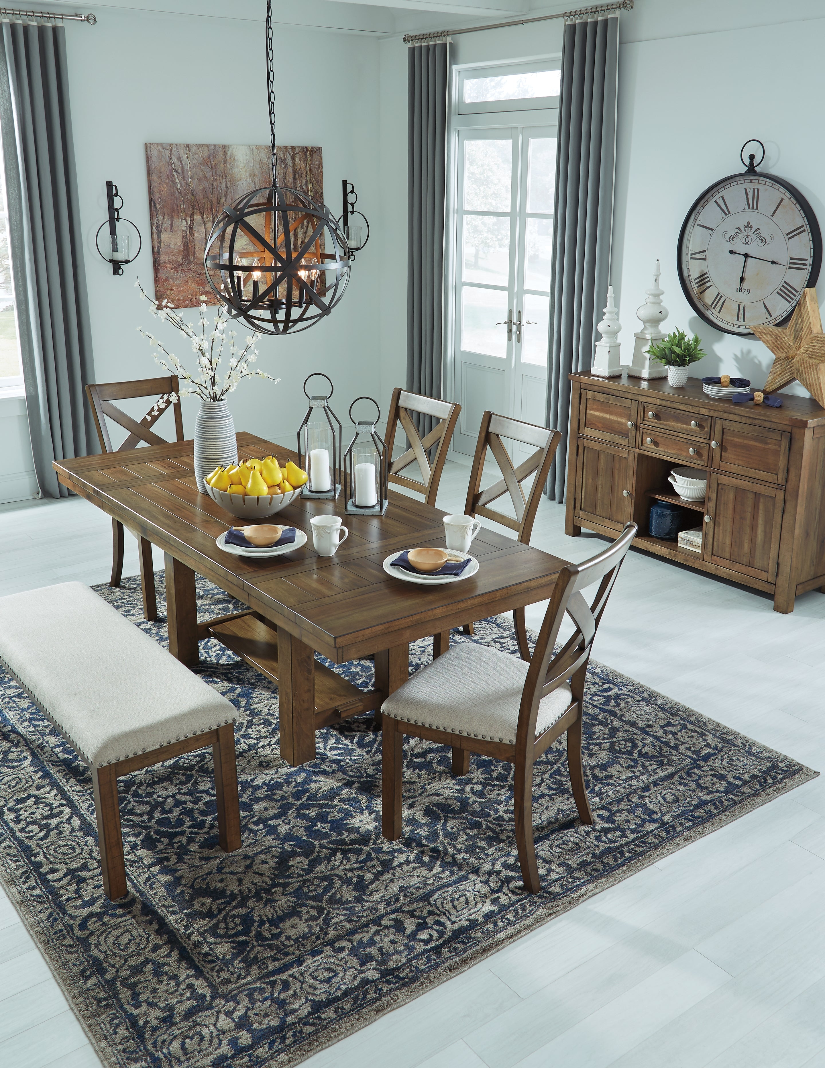 Furniture City Laplace - Ashley Furniture - Moriville Dining Room - RECT Dining Room EXT Table / Grayish Brown - D631-45