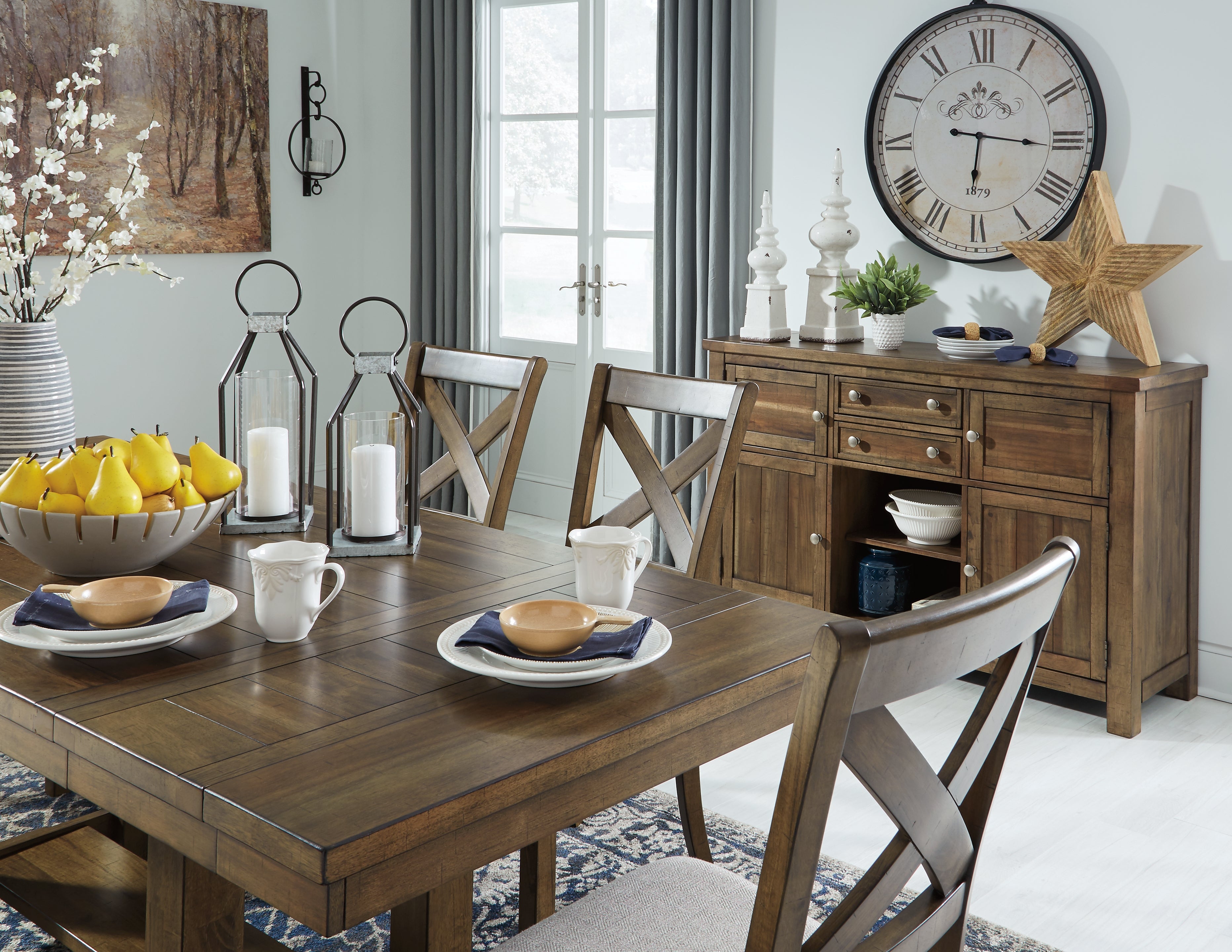 Furniture City Laplace - Ashley Furniture - Moriville Dining Room - RECT Dining Room EXT Table / Grayish Brown - D631-45