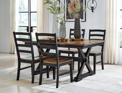 Furniture City Laplace - Ashley Furniture - Wildenauer Dining Table and 4 Chairs - Dining Table and 4 Chairs - D634D1