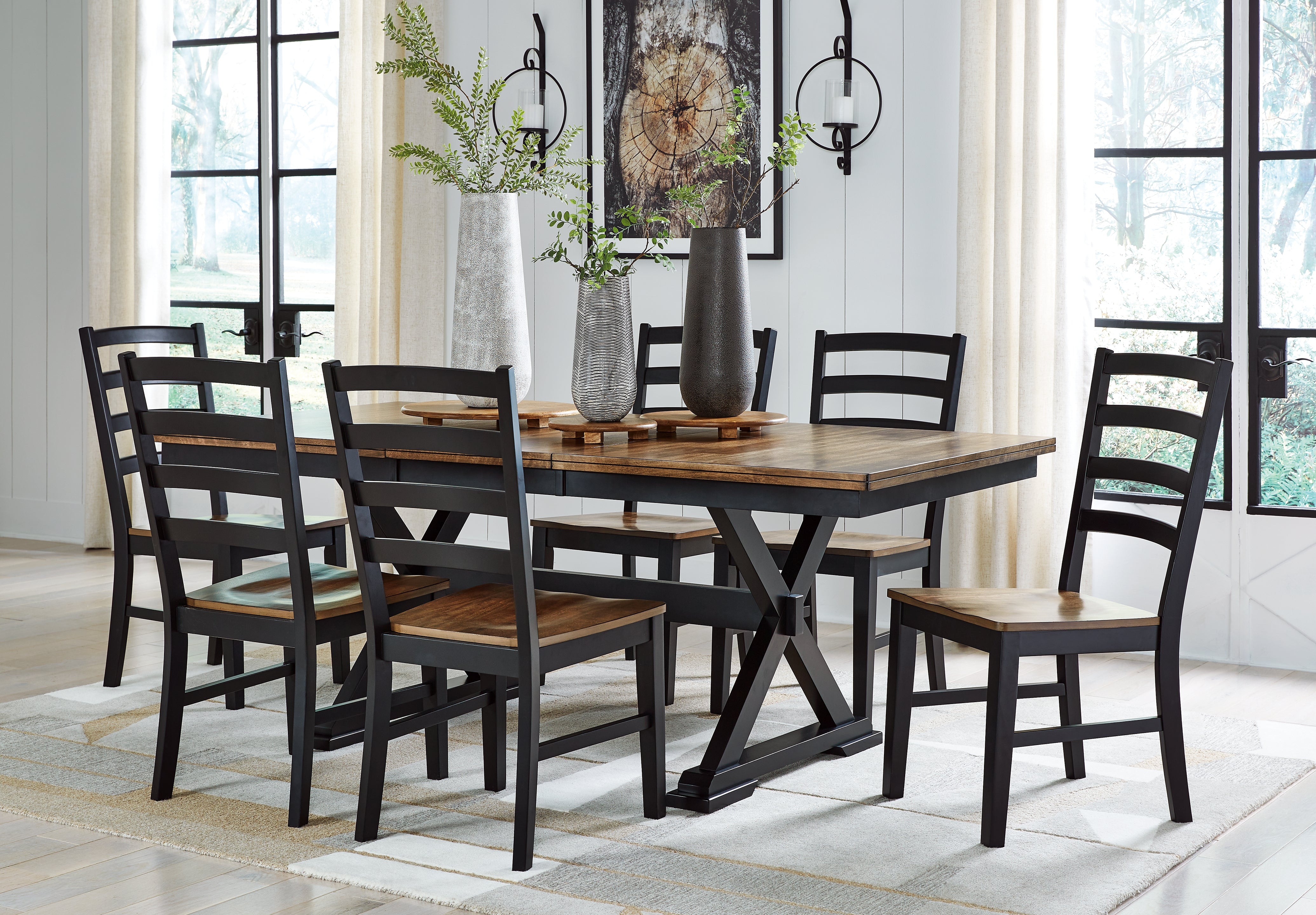 Furniture City Laplace - Ashley Furniture - Wildenauer Extension Dining Table and 6 Chairs - Extension Dining Table and 6 Chairs - D634D4