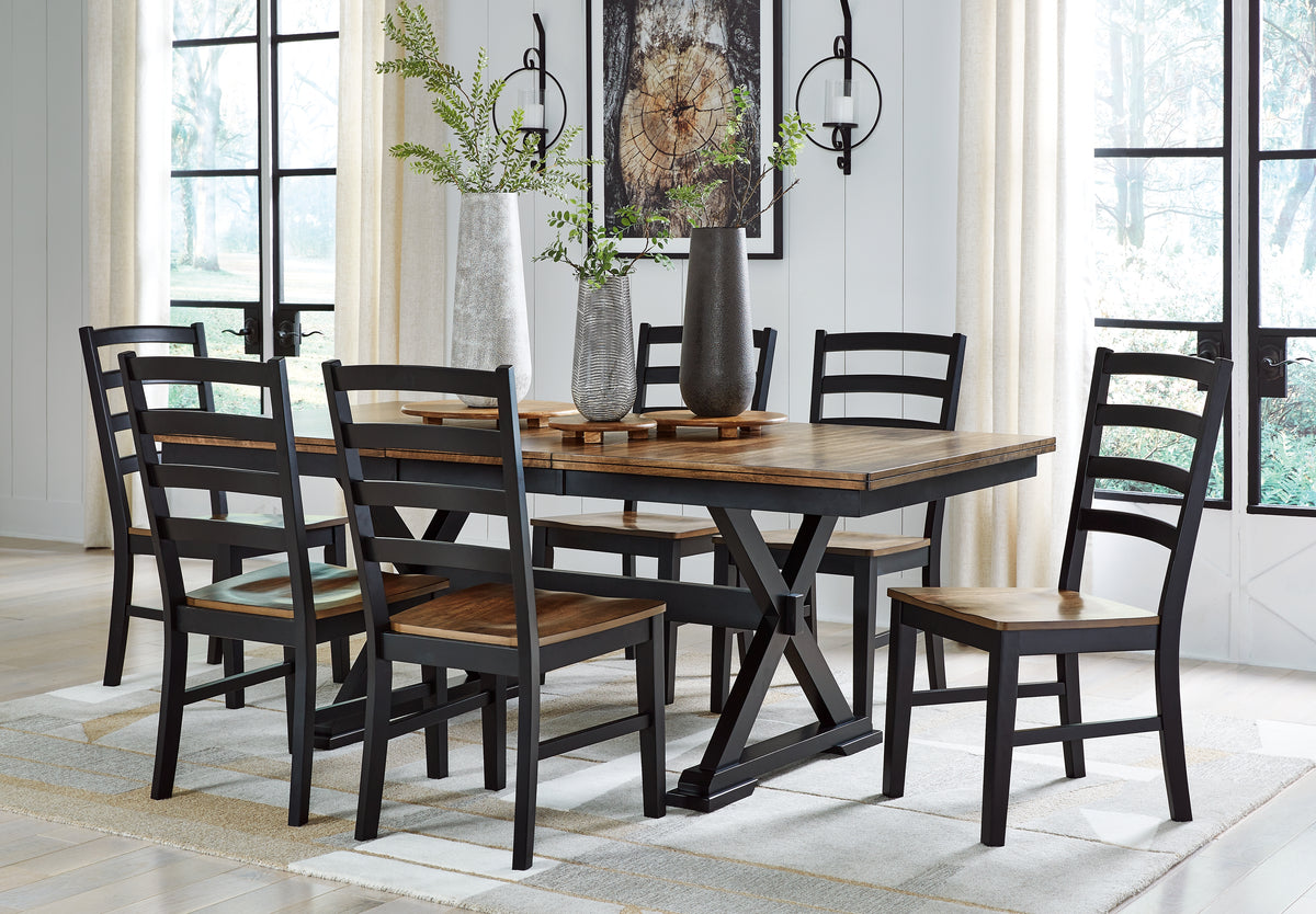 Furniture City Laplace - Ashley Furniture - Wildenauer Extension Dining Table and 6 Chairs - Extension Dining Table and 6 Chairs - D634D4
