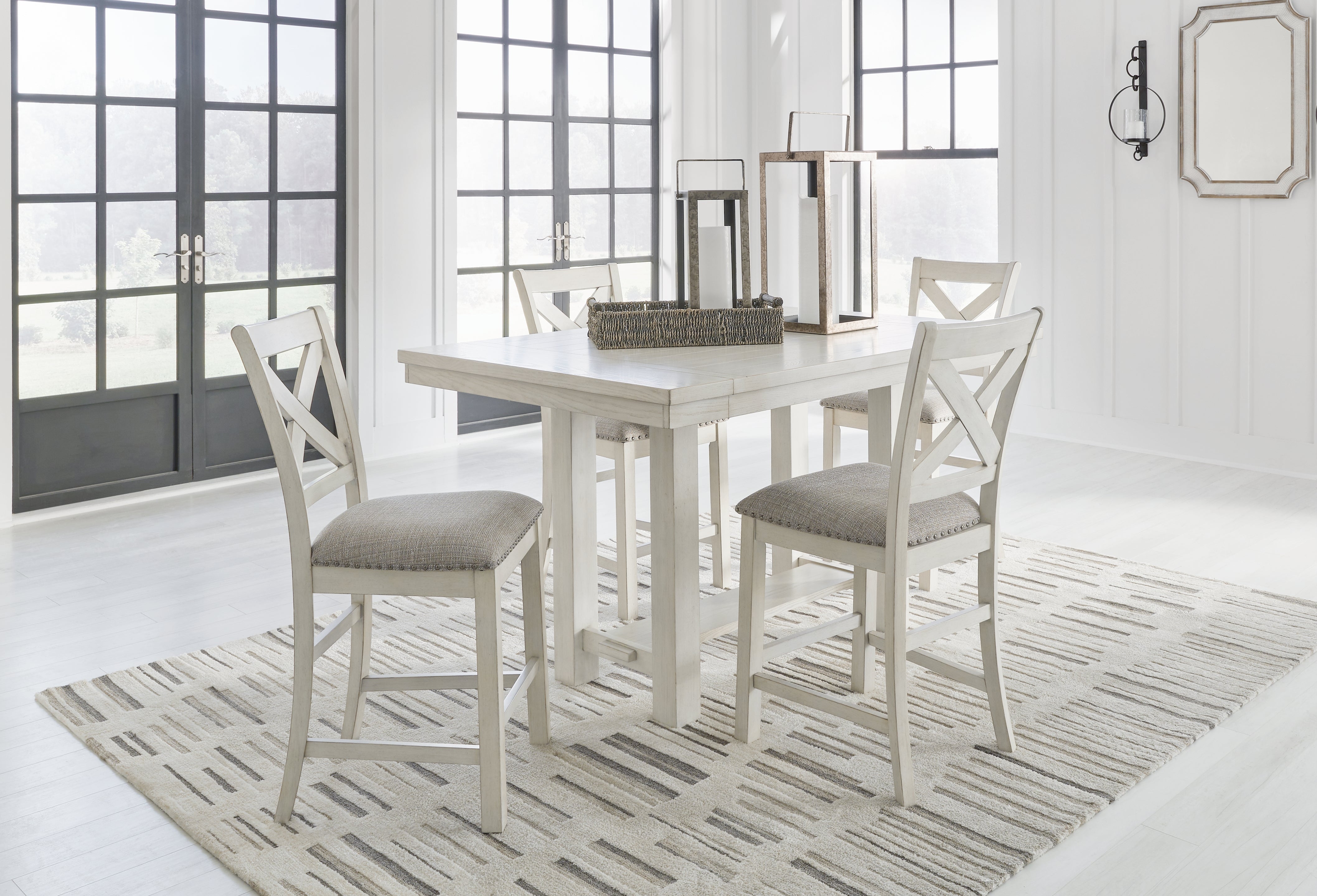 Furniture City Laplace - Ashley Furniture - Robbinsdale Counter Height Dining Table and 4 Barstools - Counter Height Dining Table and 4 Barstools - D642D1