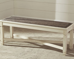 Furniture City Laplace - Ashley Furniture - Bolanburg Dining Bench - Large UPH Dining Room Bench / Two-tone / 50"W x 15"D x 20"H - D647-00