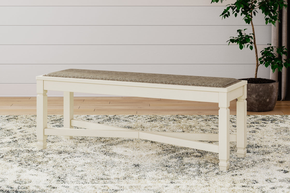 Furniture City Laplace - Ashley Furniture - Bolanburg Dining Bench - Large UPH Dining Room Bench / Two-tone / 50"W x 15"D x 20"H - D647-00