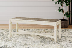Furniture City Laplace - Ashley Furniture - Bolanburg Dining Bench - Large UPH Dining Room Bench / Two-tone / 50"W x 15"D x 20"H - D647-00