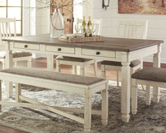 Furniture City Laplace - Ashley Furniture - Bolanburg Dining Room - Extra Large UPH DRM Bench / Two-tone - D647-08