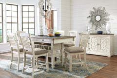 Furniture City Laplace - Ashley Furniture - Bolanburg Counter Height Dining Table and 6 Barstools with Server - Counter Height Dining Table and 6 Barstools with Server / Two-tone - D647D23
