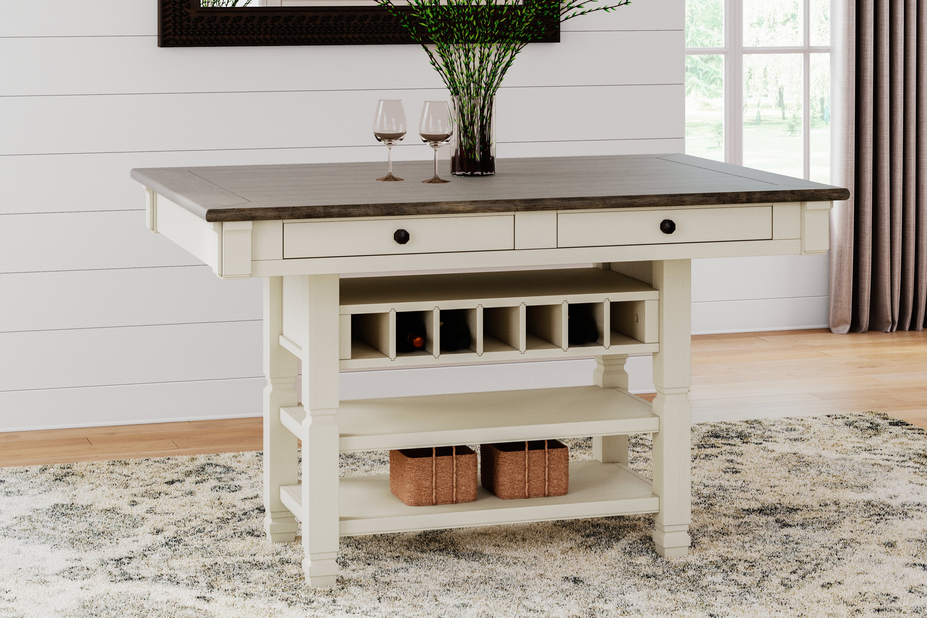 Furniture City Laplace - Ashley Furniture - Bolanburg Dining Room - RECT Dining Room Counter Table / Two-tone - D647-32