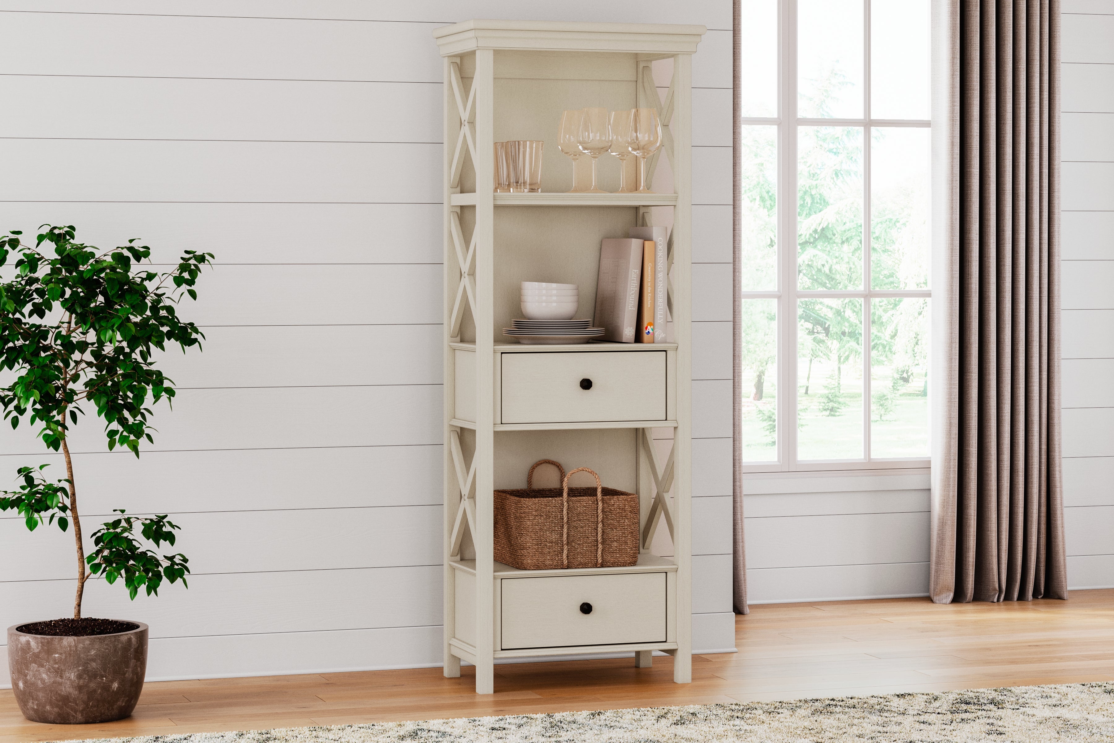 Furniture City Laplace - Ashley Furniture - Bolanburg Dining Room - Display Cabinet / Antique White - D647-76