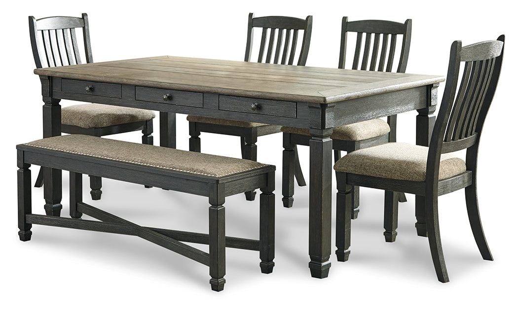 Furniture City Laplace - Ashley Furniture - Tyler Creek Dining Table, 4 Chairs and Bench - Dining Table, 4 Chairs and Bench - D736D2