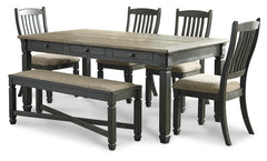 Furniture City Laplace - Ashley Furniture - Tyler Creek Dining Table, 4 Chairs and Bench - Dining Table, 4 Chairs and Bench - D736D2