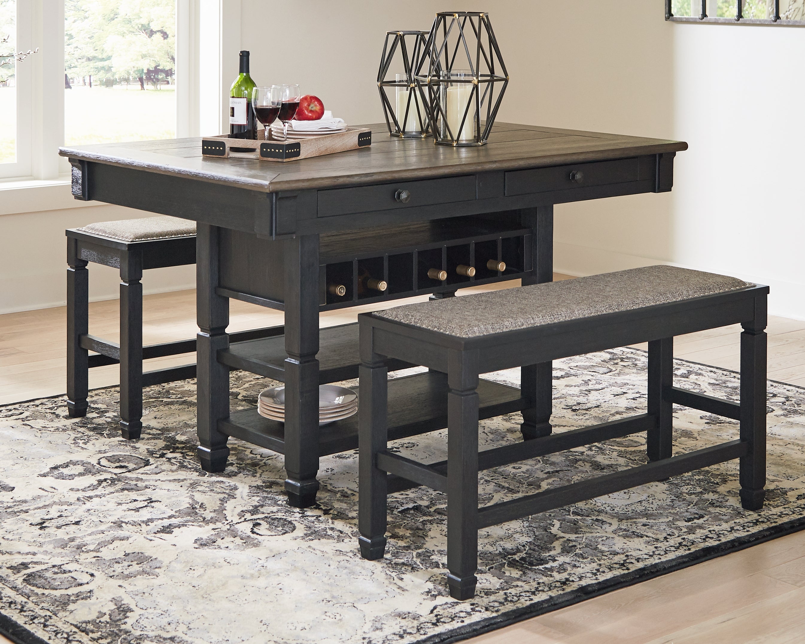 Furniture City Laplace - Ashley Furniture - Tyler Creek Dining Room - RECT Dining Room Counter Table - D736-32