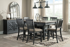 Furniture City Laplace - Ashley Furniture - Tyler Creek Dining Room - DBL Counter UPH Bench (1/CN) / Antique Black - D736-09