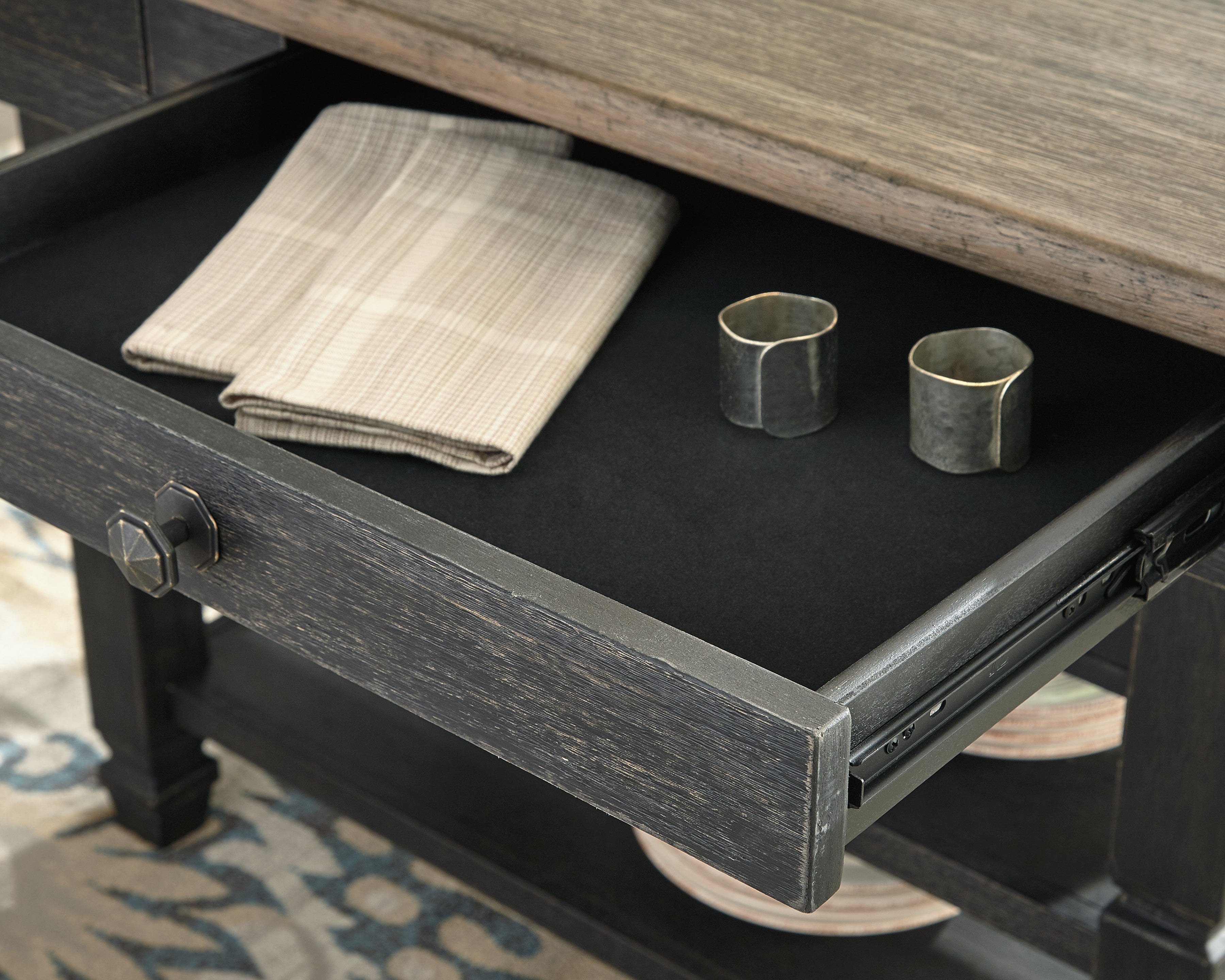 Furniture City Laplace - Ashley Furniture - Tyler Creek Dining Room - RECT Dining Room Counter Table / Black/Gray - D736-32