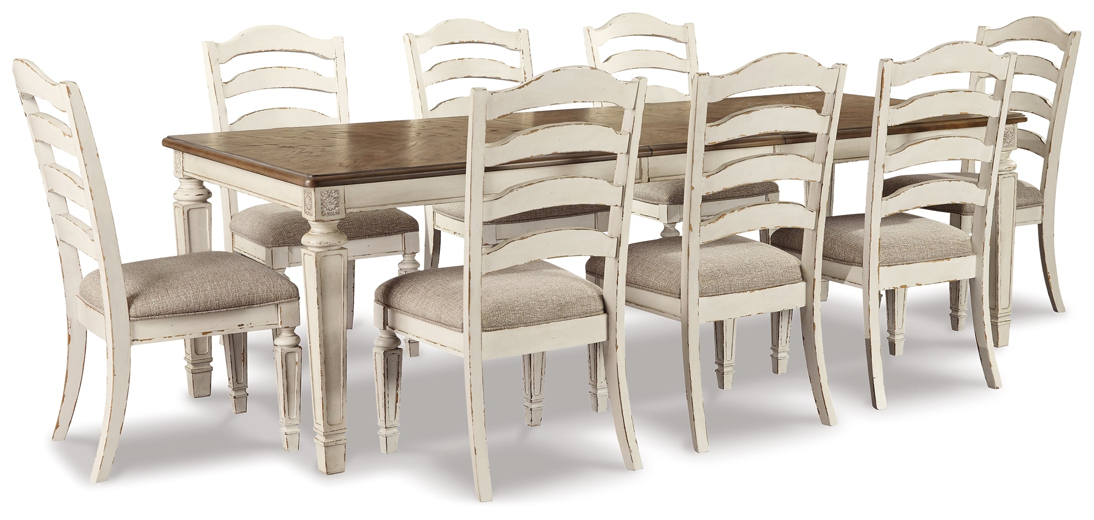 Furniture City Laplace - Ashley Furniture - Realyn Dining Table and 8 Chairs - Dining Table and 8 Chairs - D743D5