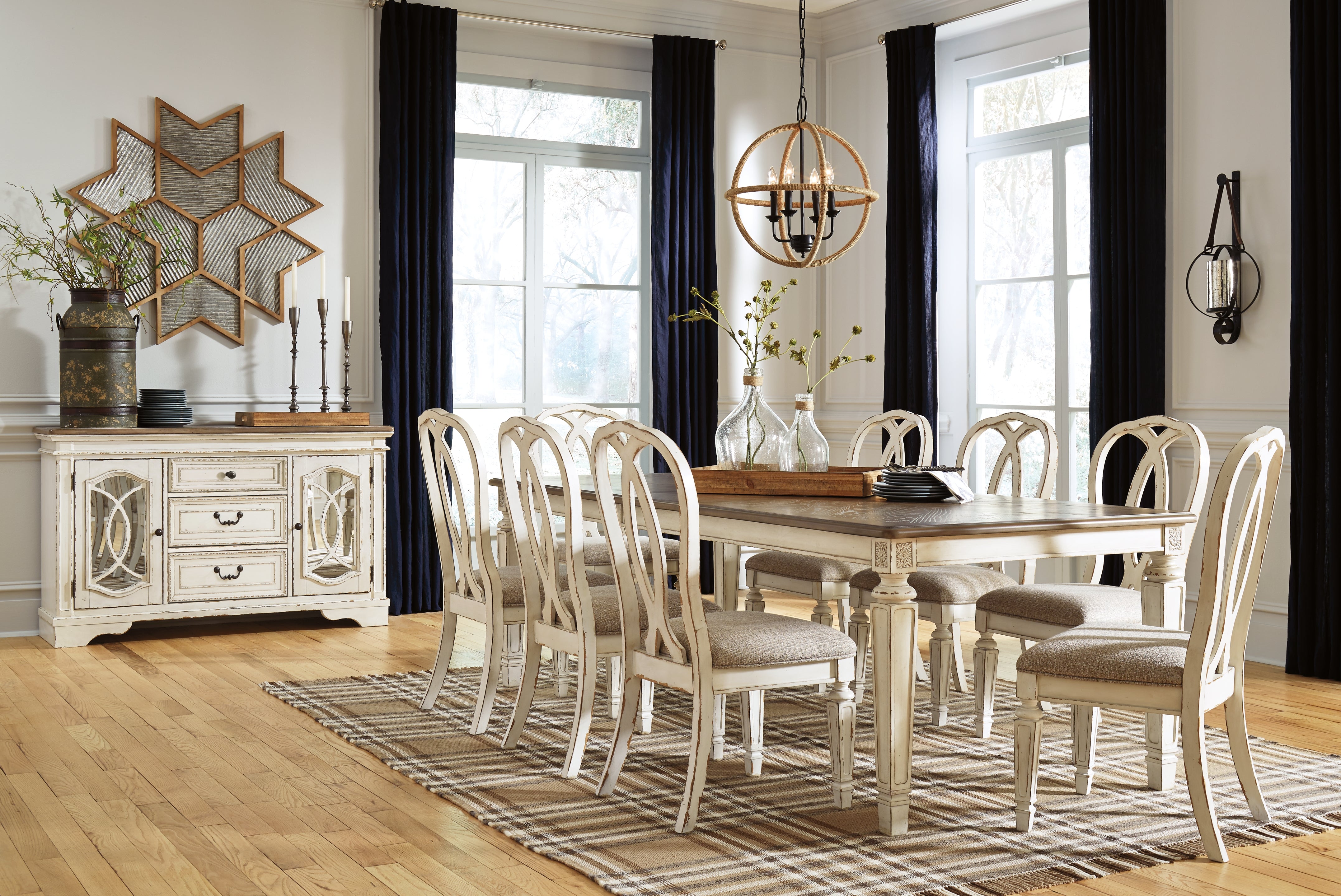 Furniture City Laplace - Ashley Furniture - Realyn Dining Room - RECT Dining Room EXT Table / Chipped White - D743-45