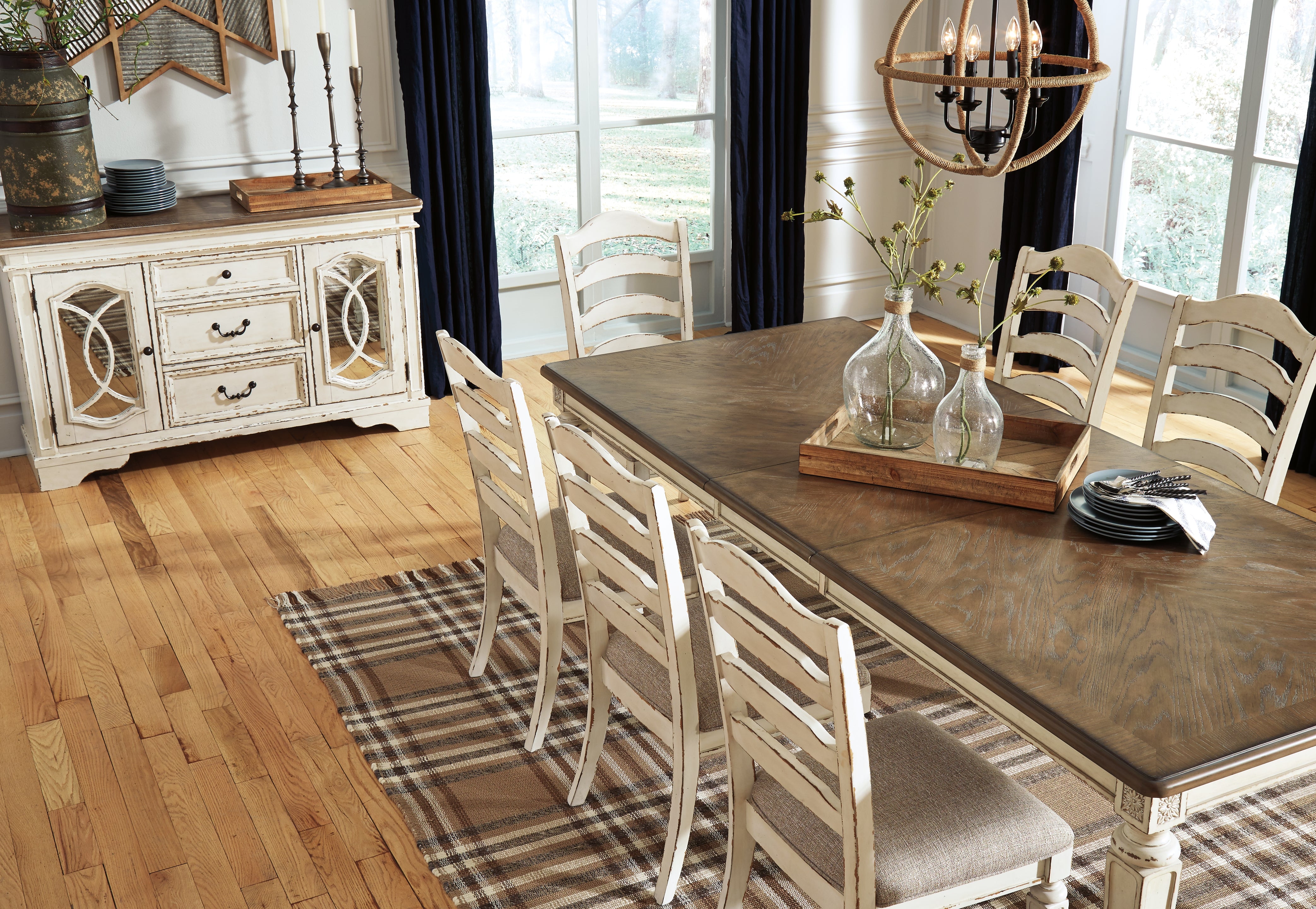 Furniture City Laplace - Ashley Furniture - Realyn Dining Room - RECT Dining Room EXT Table / Chipped White - D743-45