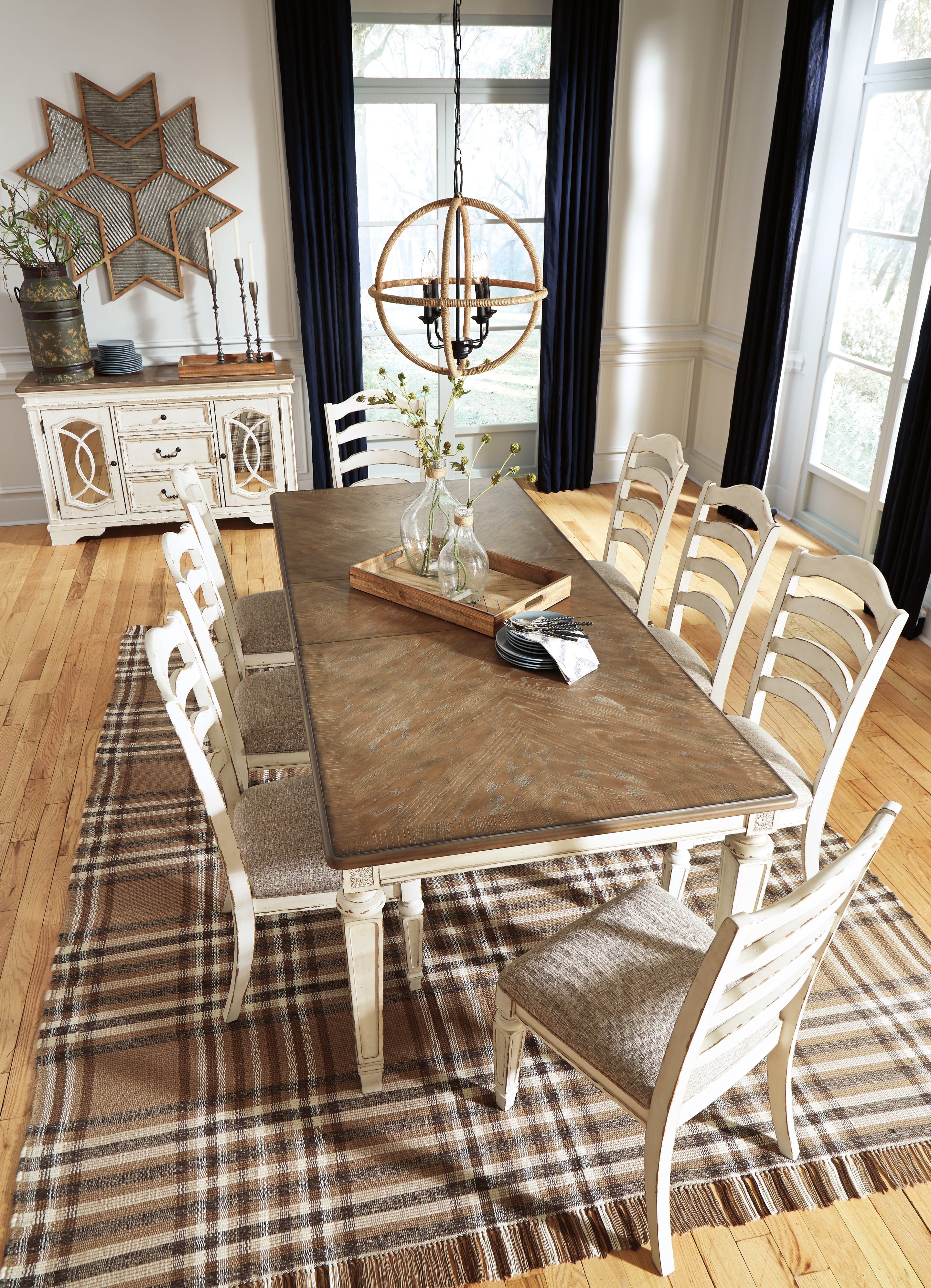 Furniture City Laplace - Ashley Furniture - Realyn Dining Room - RECT Dining Room EXT Table / Chipped White - D743-45