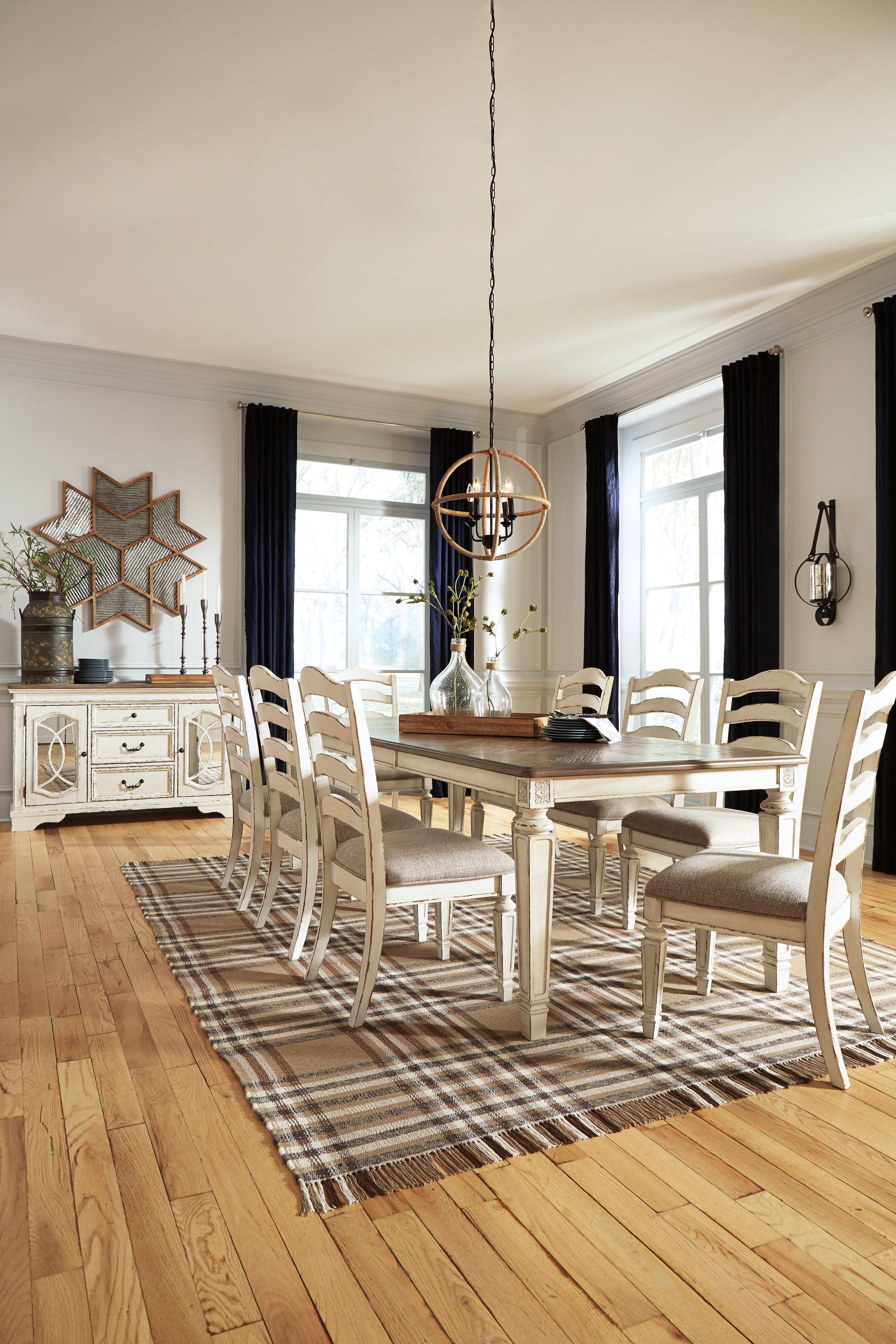 Furniture City Laplace - Ashley Furniture - Realyn Dining Room - RECT Dining Room EXT Table / Chipped White - D743-45