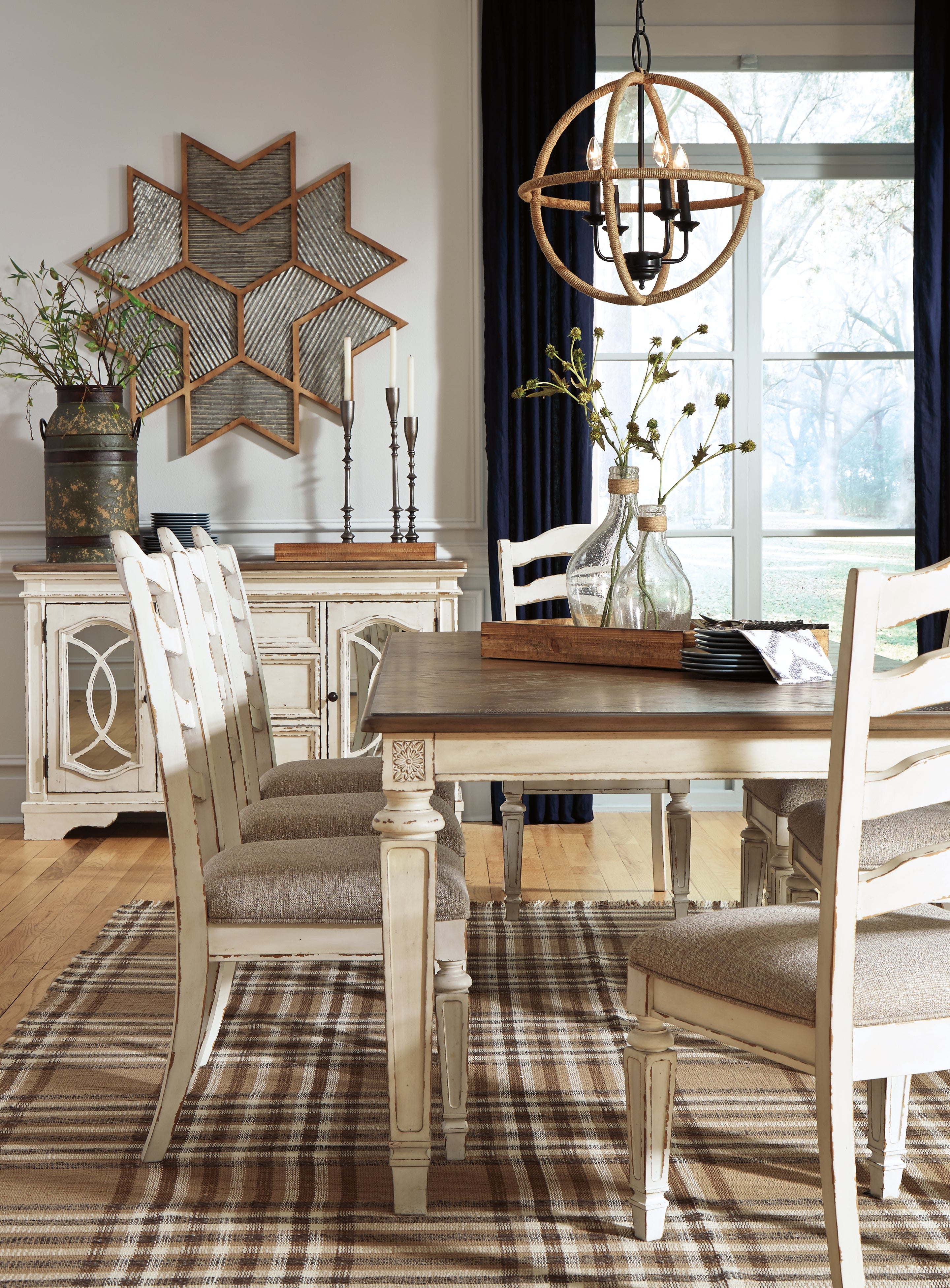 Furniture City Laplace - Ashley Furniture - Realyn Dining Room - RECT Dining Room EXT Table / Chipped White - D743-45