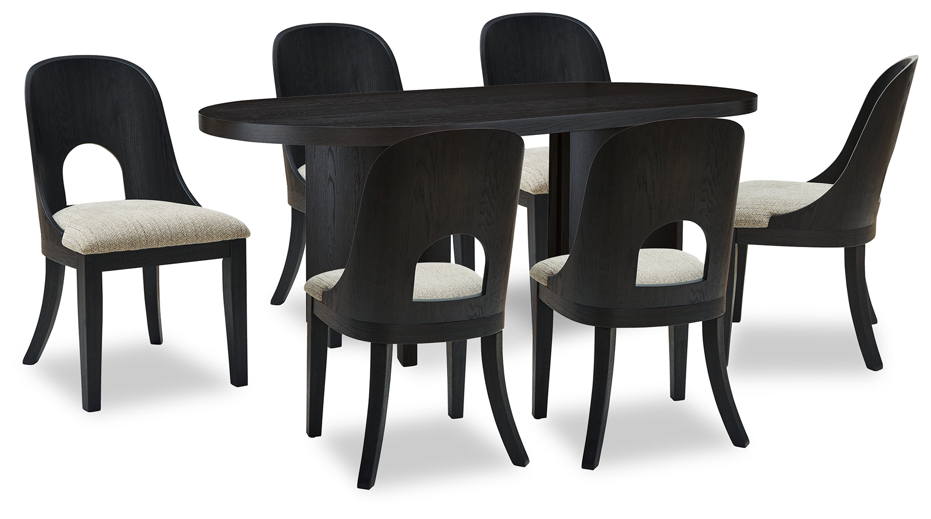 Furniture City Laplace - Ashley Furniture - Rowanbeck Dining Table and 6 Chairs - Dining Table and 6 Chairs - D821D4