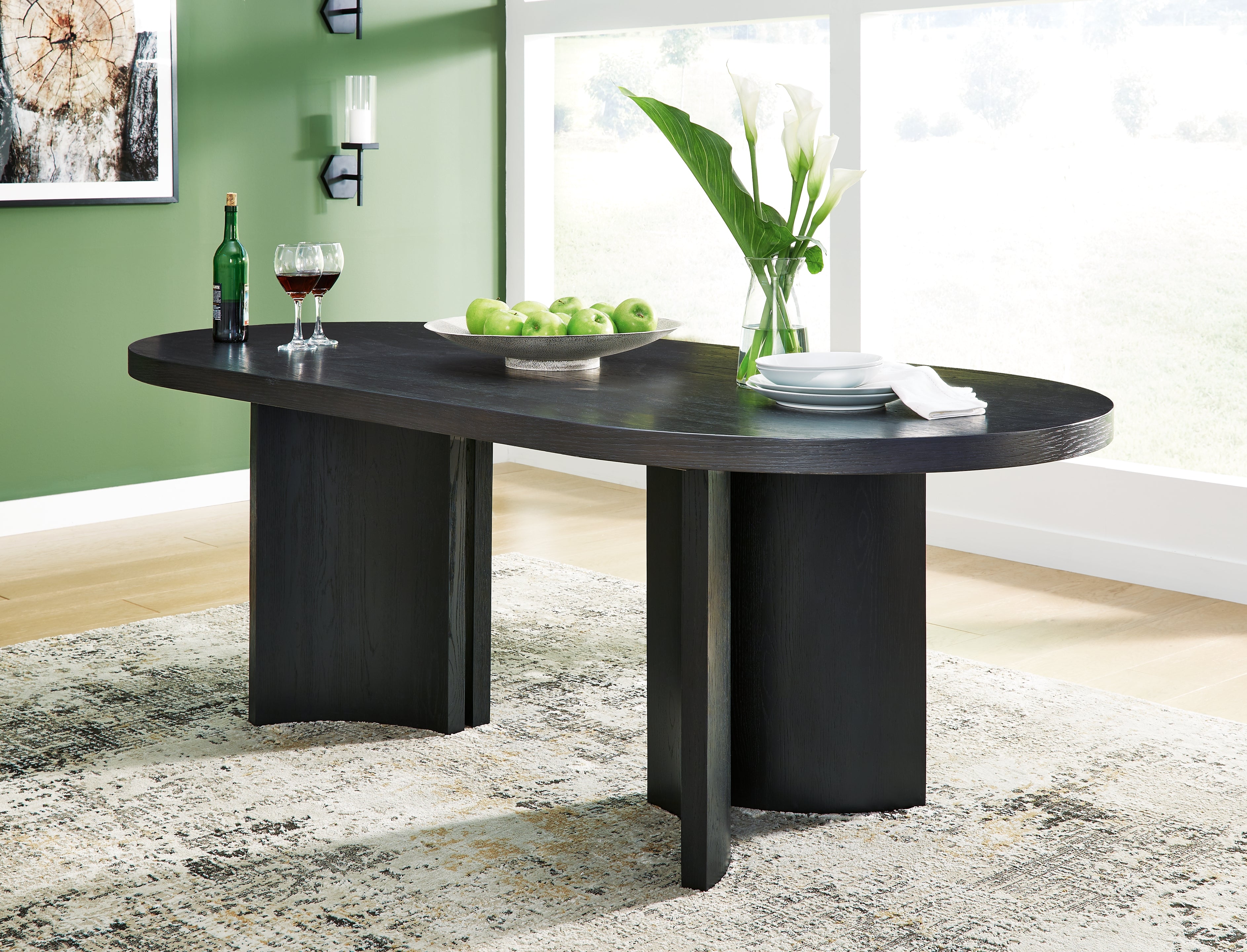 Furniture City Laplace - Ashley Furniture - Rowanbeck Dining Room - Oval Dining Room Table - D821-25