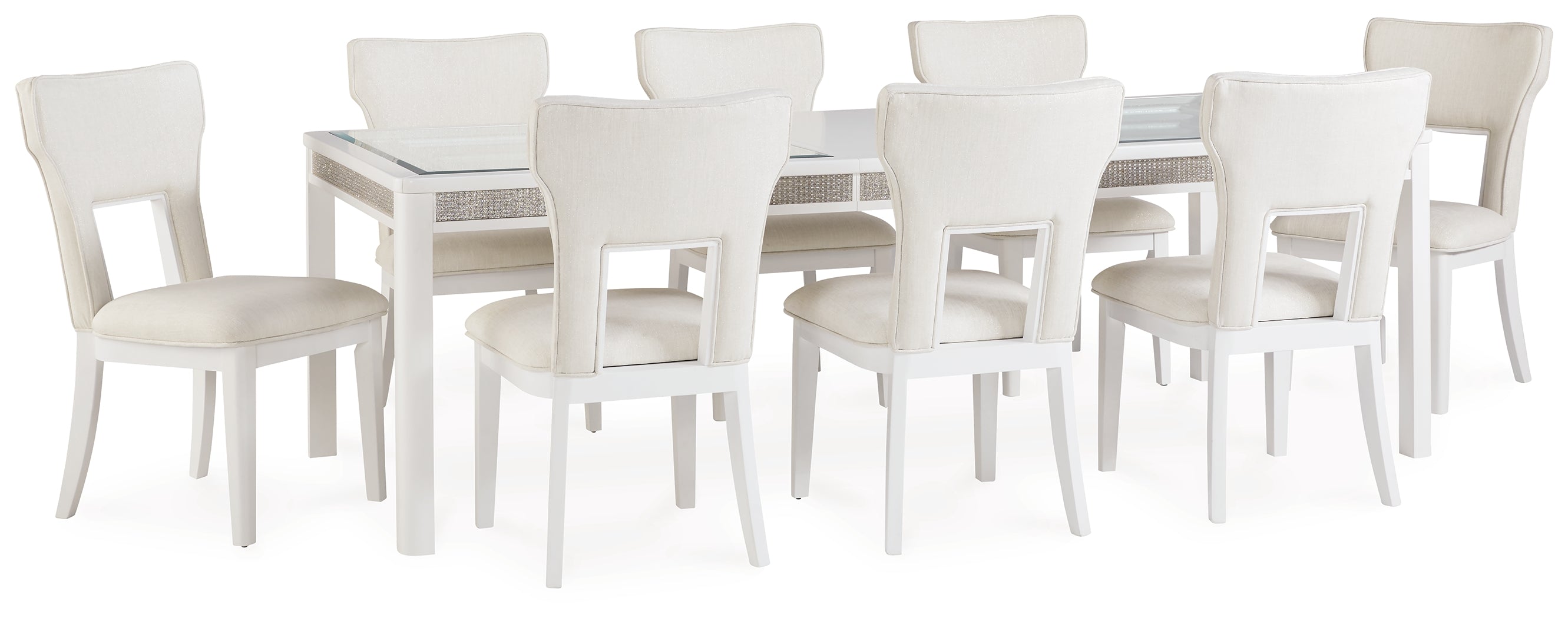 Furniture City Laplace - Ashley Furniture - Chalanna Dining Table and 8 Chairs - Dining Table and 8 Chairs - D822D3