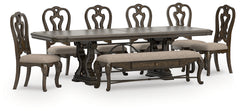 Furniture City Laplace - Ashley Furniture - Maylee Dining Table, 6 Chairs and Bench - Dining Table, 6 Chairs and Bench - D947D15