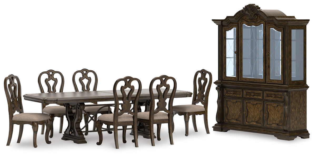Furniture City Laplace - Ashley Furniture - Maylee Dining Table with 6 Chairs and Buffet and Hutch - Dining Table with 6 Chairs and Buffet and Hutch - D947D13
