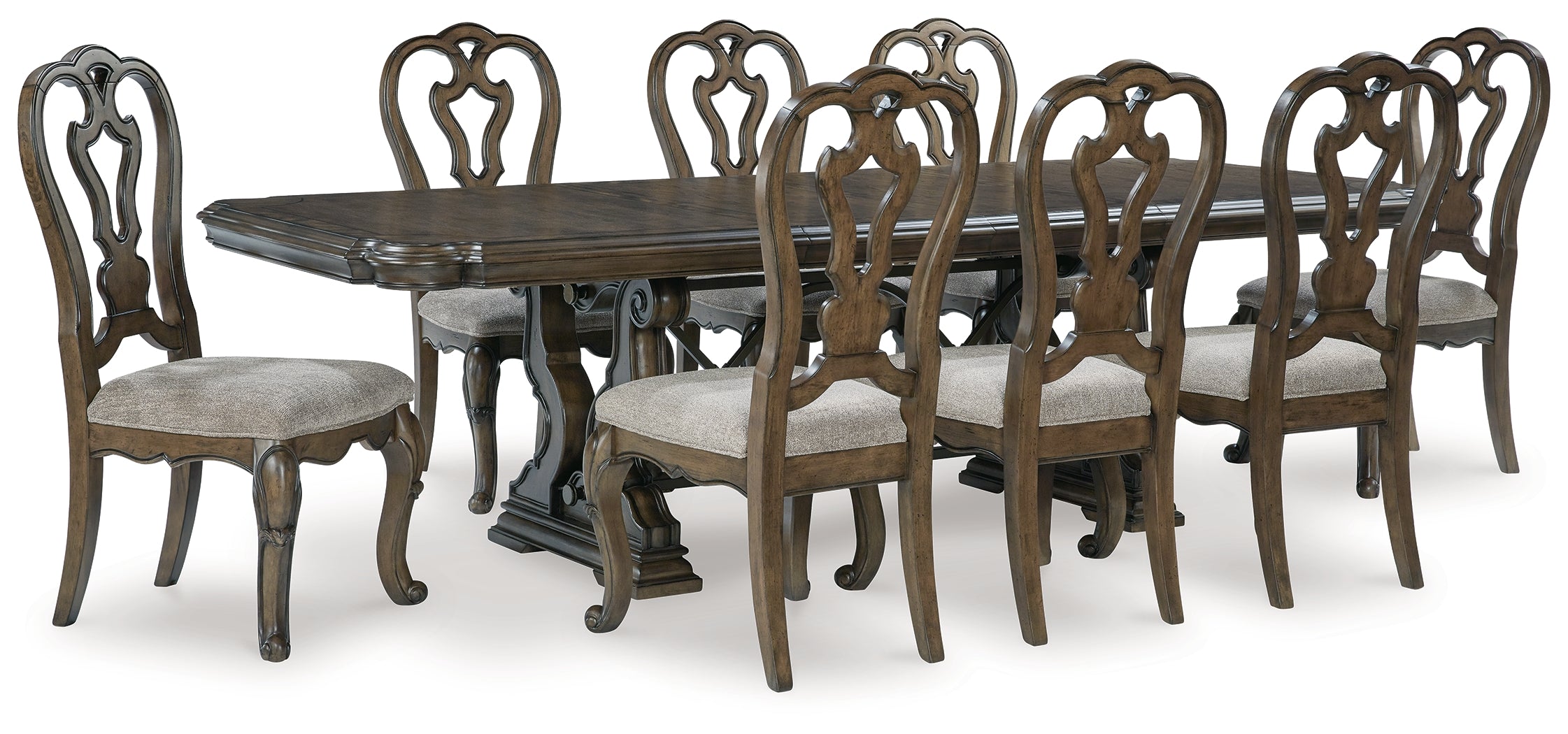 Furniture City Laplace - Ashley Furniture - Maylee Dining Table and 8 Chairs - Dining Table and 8 Chairs - D947D9