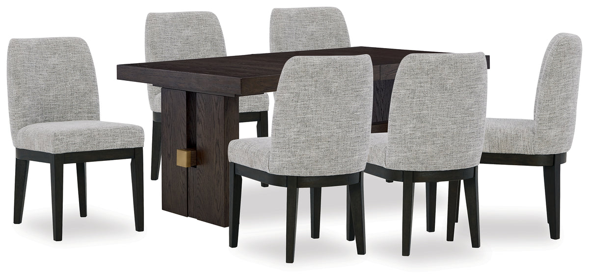 Furniture City Laplace - Ashley Furniture - Burkhaus Dining Table and 6 Chairs - Dining Table and 6 Chairs - D984D8