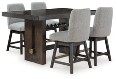 Furniture City Laplace - Ashley Furniture - Burkhaus Counter Height Dining Table and 4 Barstools - Counter Height Dining Table and 4 Barstools - D984D5