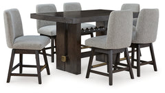 Furniture City Laplace - Ashley Furniture - Burkhaus Counter Height Dining Table and 6 Barstools - Counter Height Dining Table and 6 Barstools - D984D6