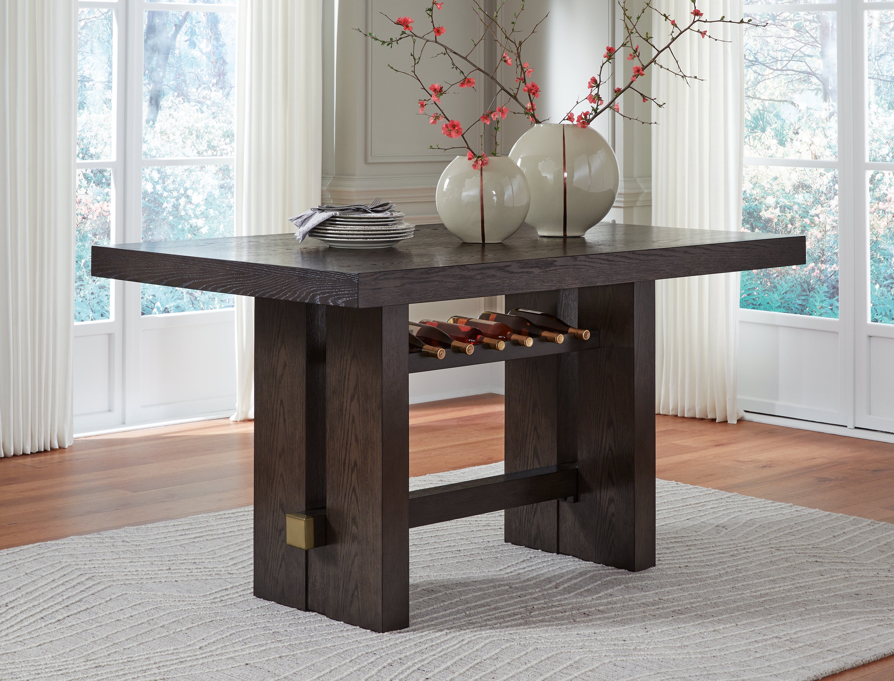 Furniture City Laplace - Ashley Furniture - Burkhaus Dining Room - RECT Dining Room Counter Table - D984-32