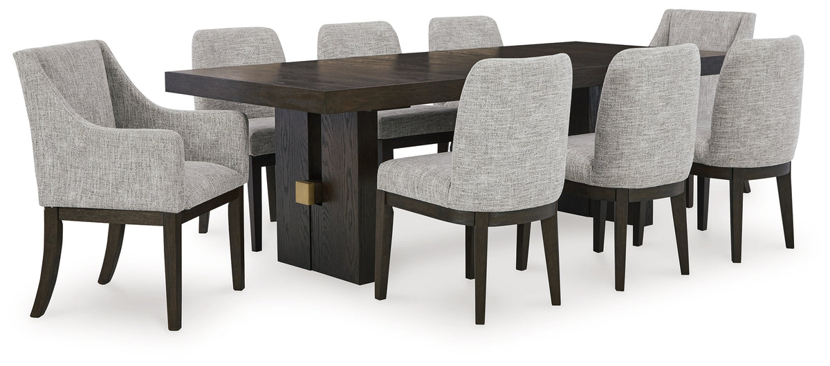 Furniture City Laplace - Ashley Furniture - Burkhaus Dining Table and 8 Chairs - Dining Table and 8 Chairs - D984D7