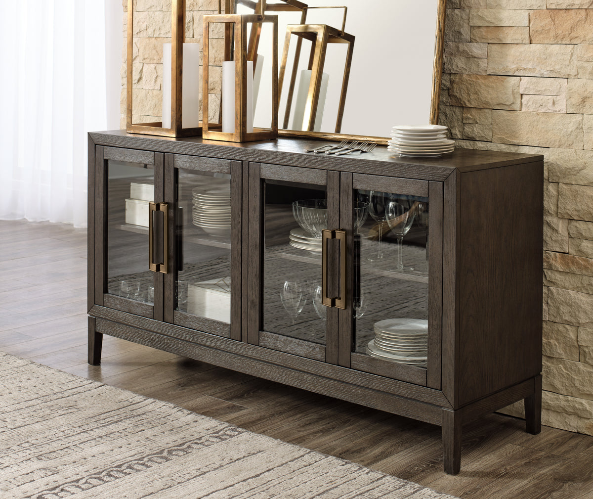 Furniture City Laplace - Ashley Furniture - Burkhaus Dining Room - Dining Room Server / Dark Brown - D984-60