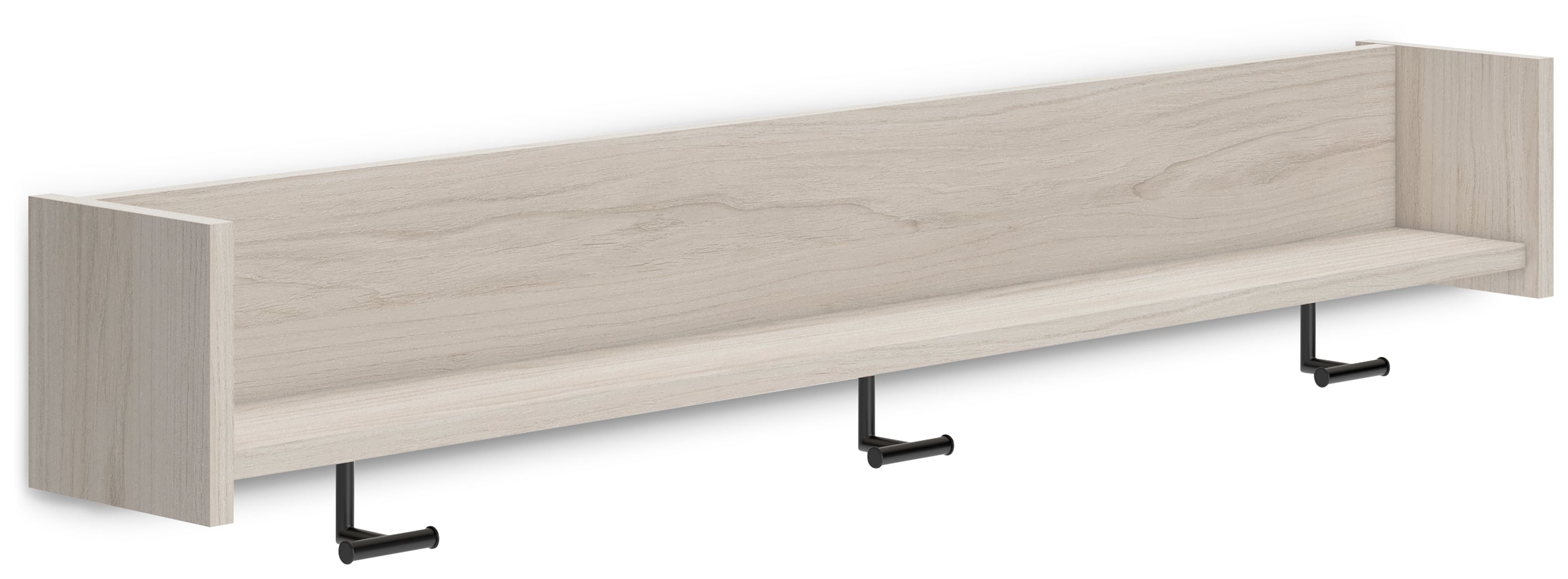 Furniture City Laplace - Ashley Furniture - Socalle Wall Decor - Wall Mounted Coat Rack w/Shelf / Light Natural - EA1864-151