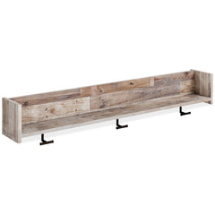 Furniture City Laplace - Ashley Furniture - Neilsville Wall Decor - Wall Mounted Coat Rack w/Shelf / Whitewash - EA2320-151