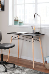 Furniture City Laplace - Ashley Furniture - Jaspeni Office Desk - Home Office Desk / Black/Natural - H020-10