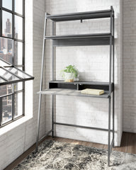 Furniture City Laplace - Ashley Furniture - Yarlow Office Desk - Home Office Desk and Shelf / Black - H215-27