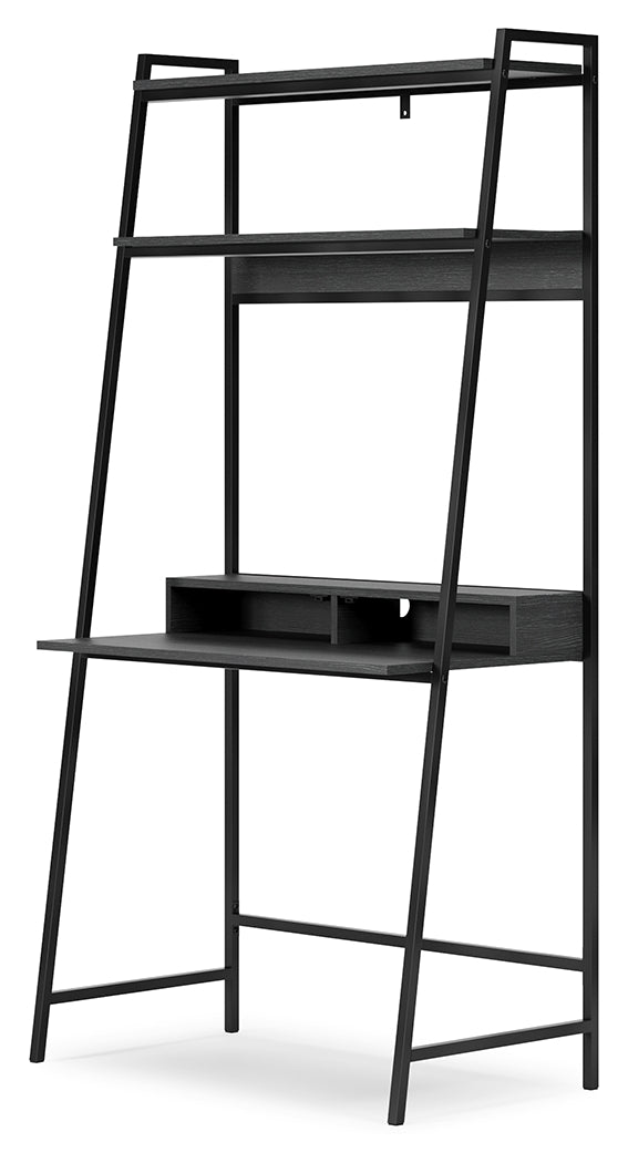 Furniture City Laplace - Ashley Furniture - Yarlow Office Desk - Home Office Desk and Shelf / Black - H215-27