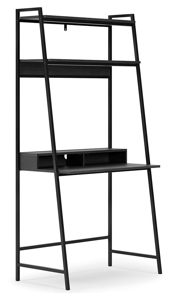 Furniture City Laplace - Ashley Furniture - Yarlow Office Desk - Home Office Desk and Shelf / Black - H215-27