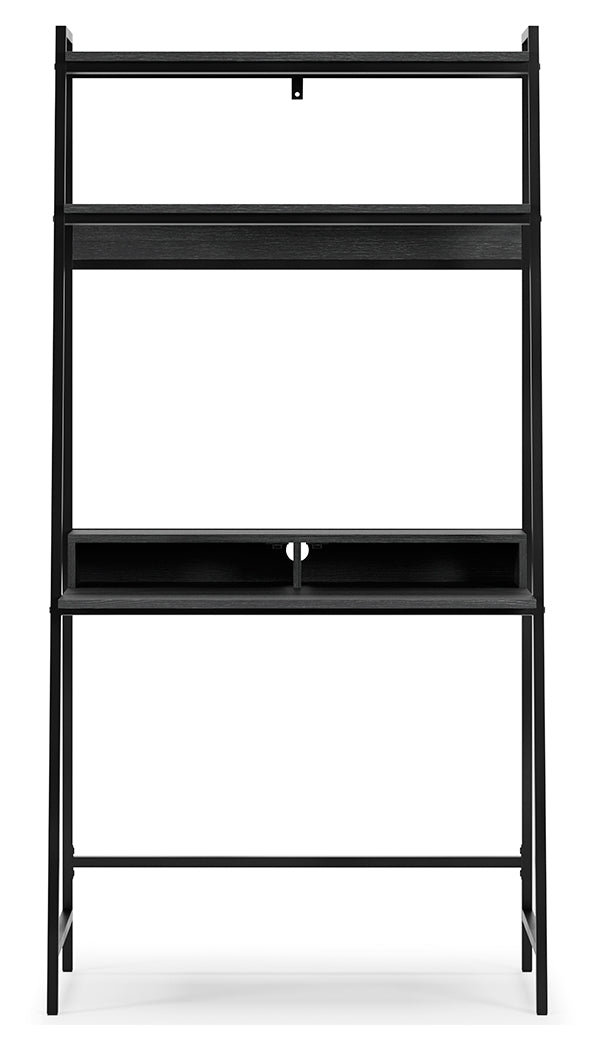 Furniture City Laplace - Ashley Furniture - Yarlow Office Desk - Home Office Desk and Shelf / Black - H215-27