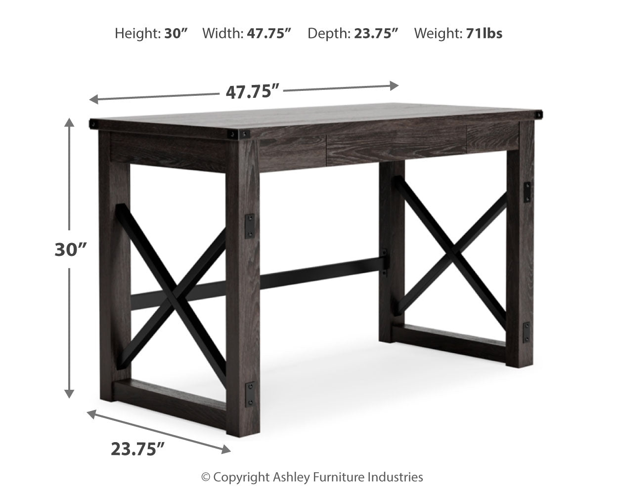 Furniture City Laplace - Ashley Furniture - Freedan Office Desk - Home Office Desk - H286-26