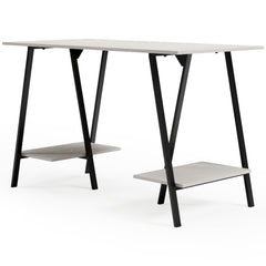 Furniture City Laplace - Ashley Furniture - Bayflynn Office Desk - Home Office Desk / White/Black - H288-27