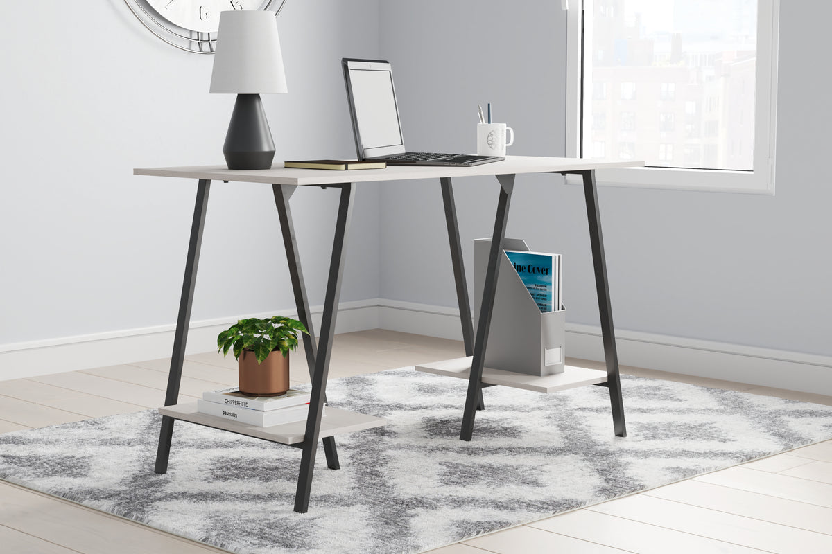 Furniture City Laplace - Ashley Furniture - Bayflynn Office Desk - Home Office Desk / White/Black - H288-27