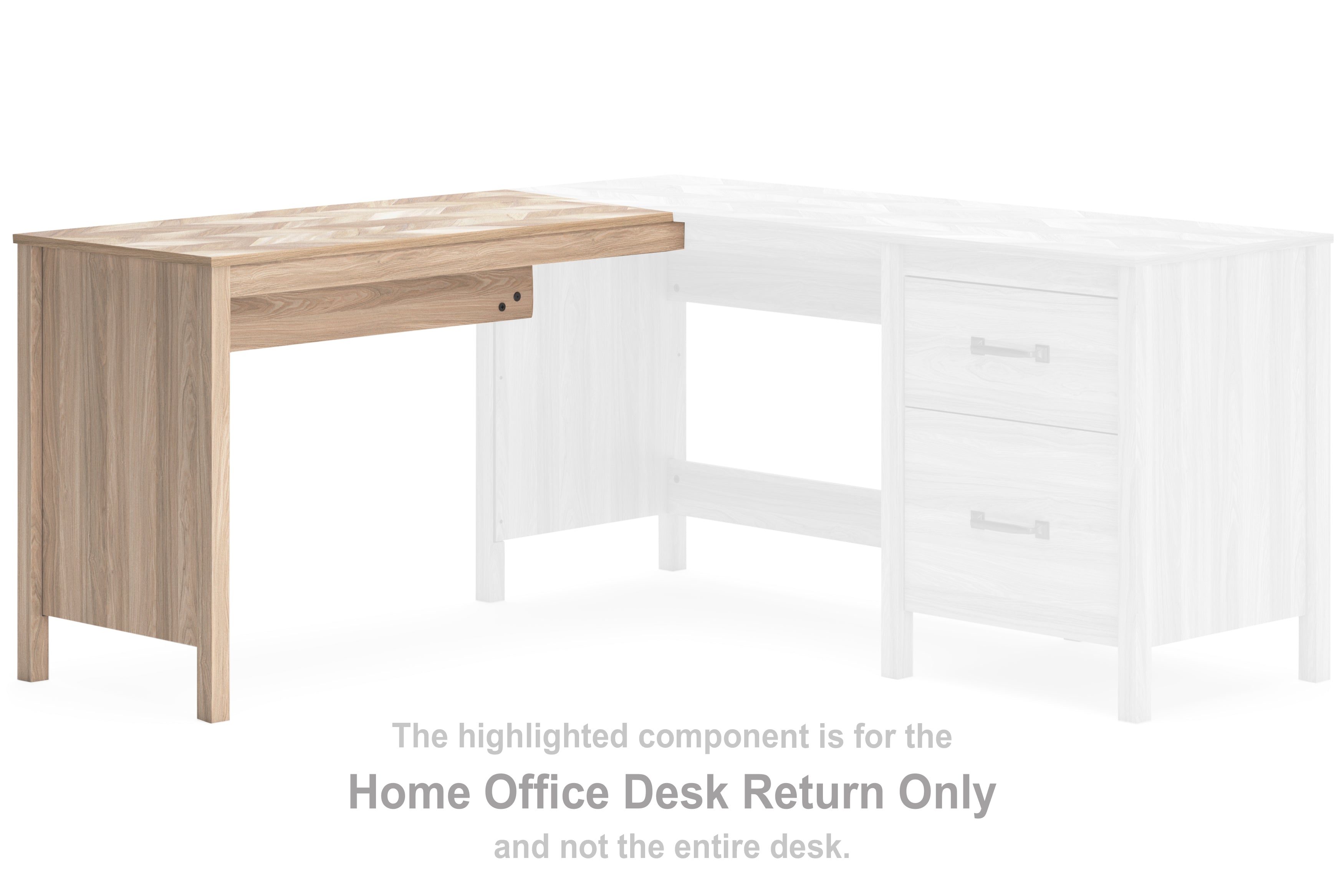 Furniture City Laplace - Ashley Furniture - Battelle Office Desk - Home Office Desk Return - H3929-34R