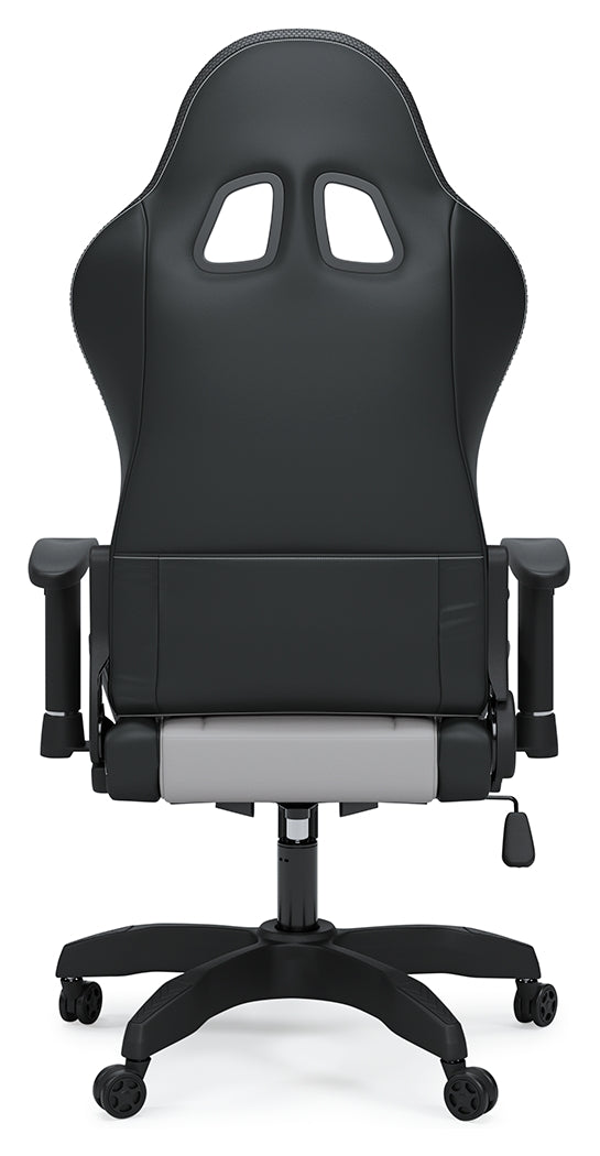 Furniture City Laplace - Ashley Furniture - Lynxtyn Desk Chair - Home Office Swivel Desk Chair / White/Gray - H400-08A