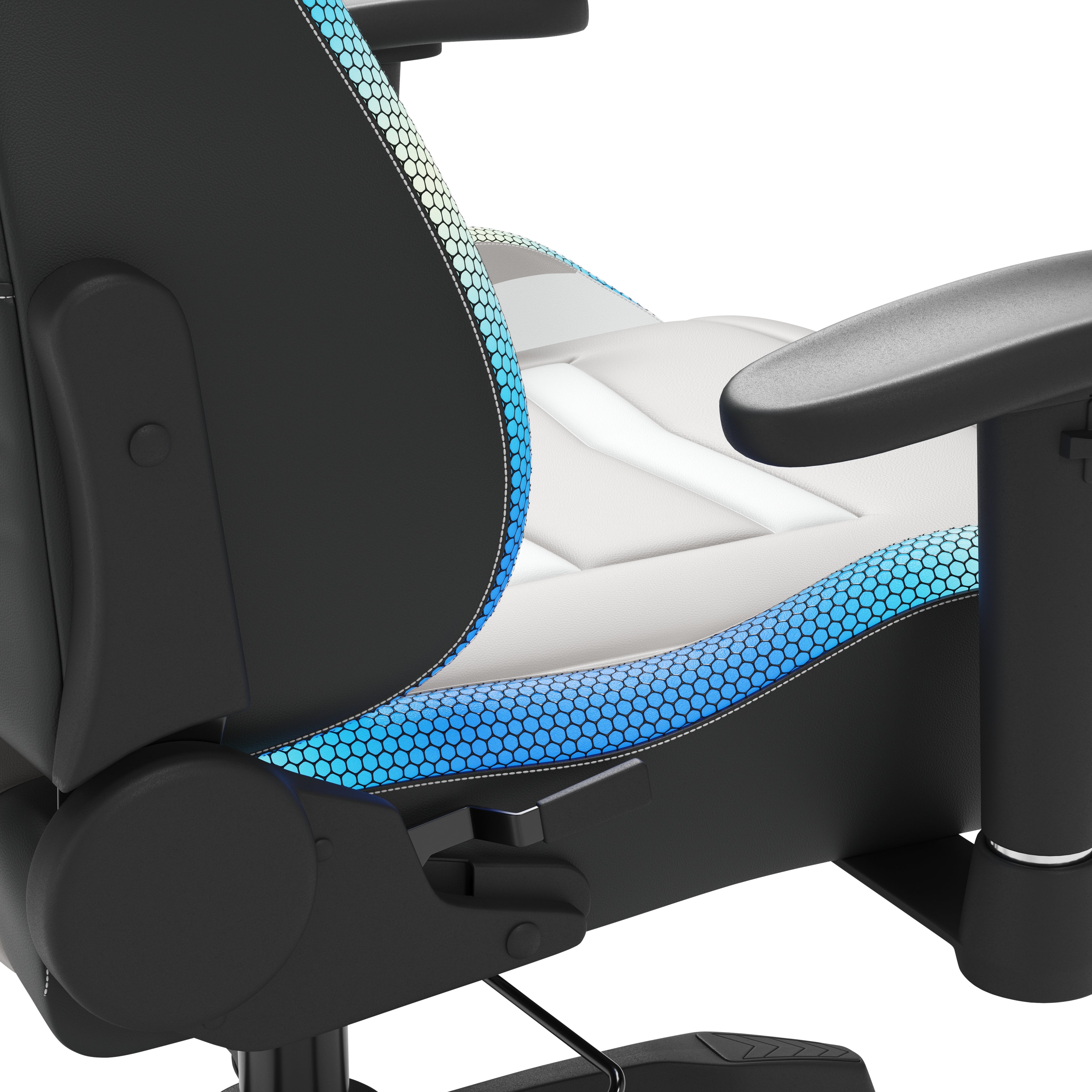 Furniture City Laplace - Ashley Furniture - Lynxtyn Desk Chair - Home Office Swivel Desk Chair / White/Gray - H400-08A