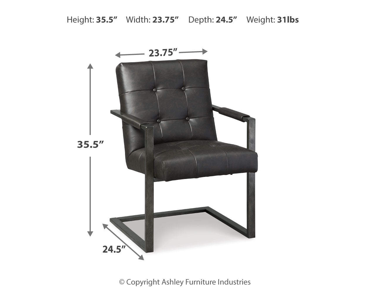 Furniture City Laplace - Ashley Furniture - Starmore Desk Chair - Home Office Desk Chair (Set of 2) - H633-02A